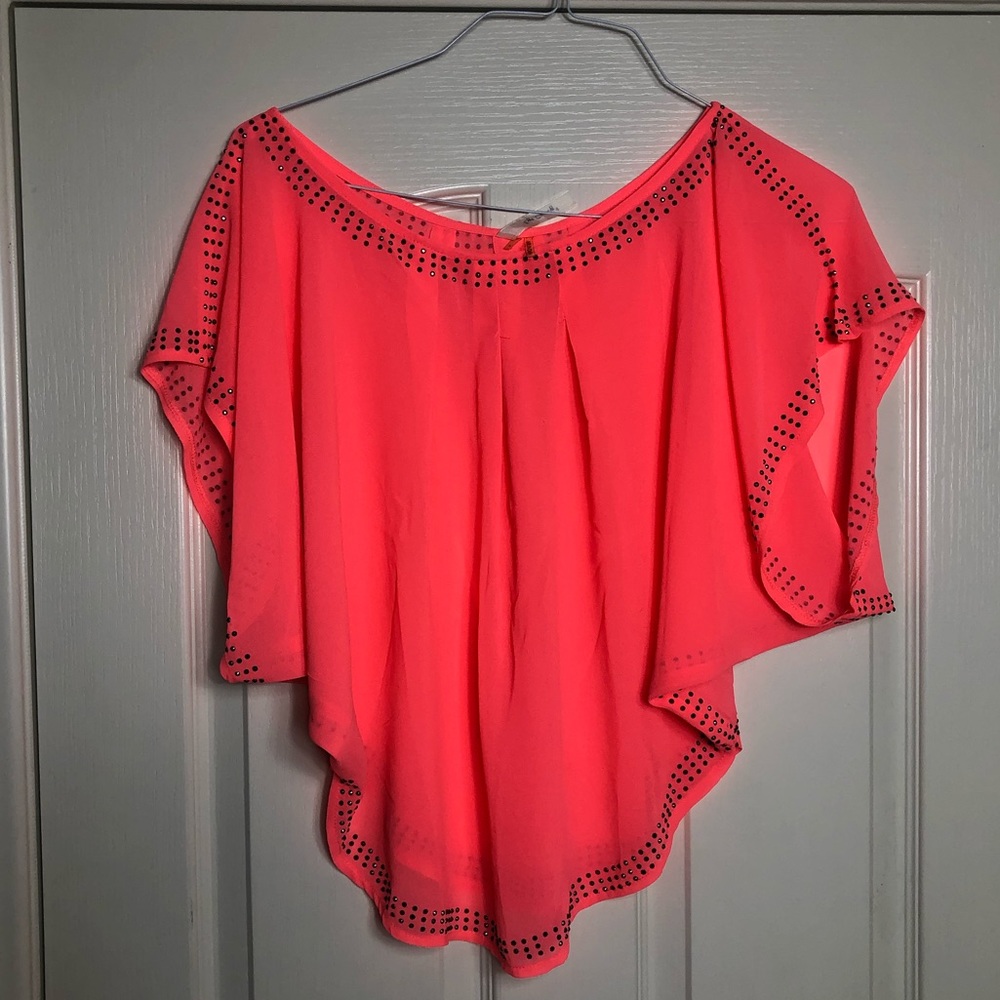 Sheer Poncho | Hot Pink